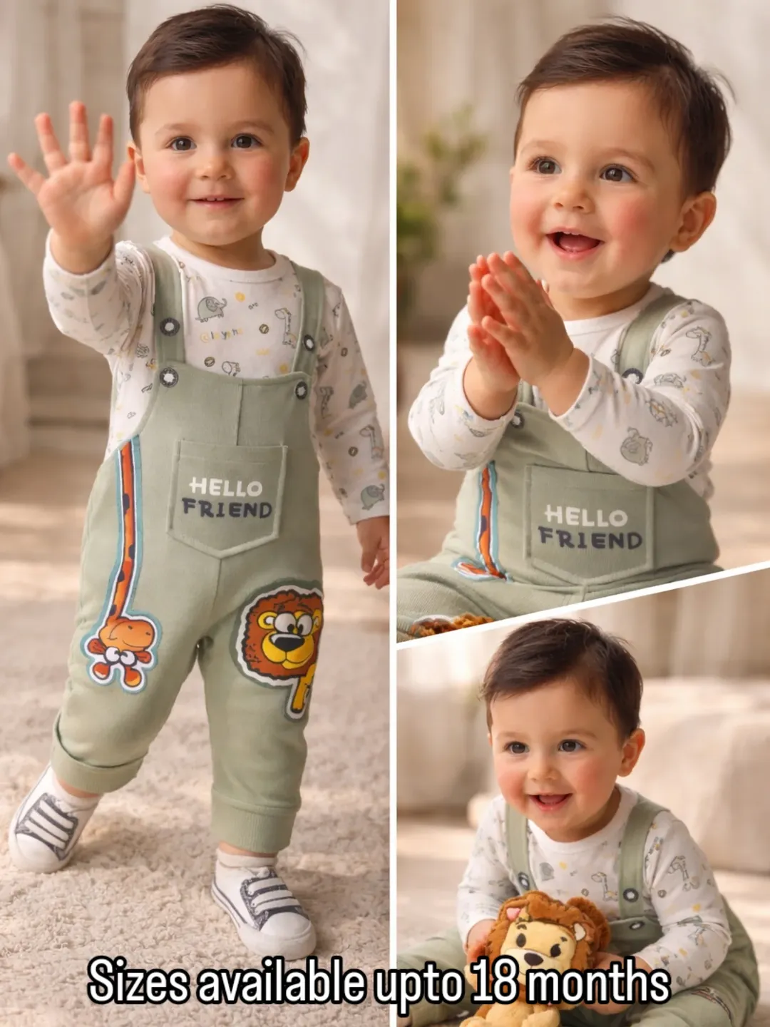 Baby dungaree set, sizes up to 18 months