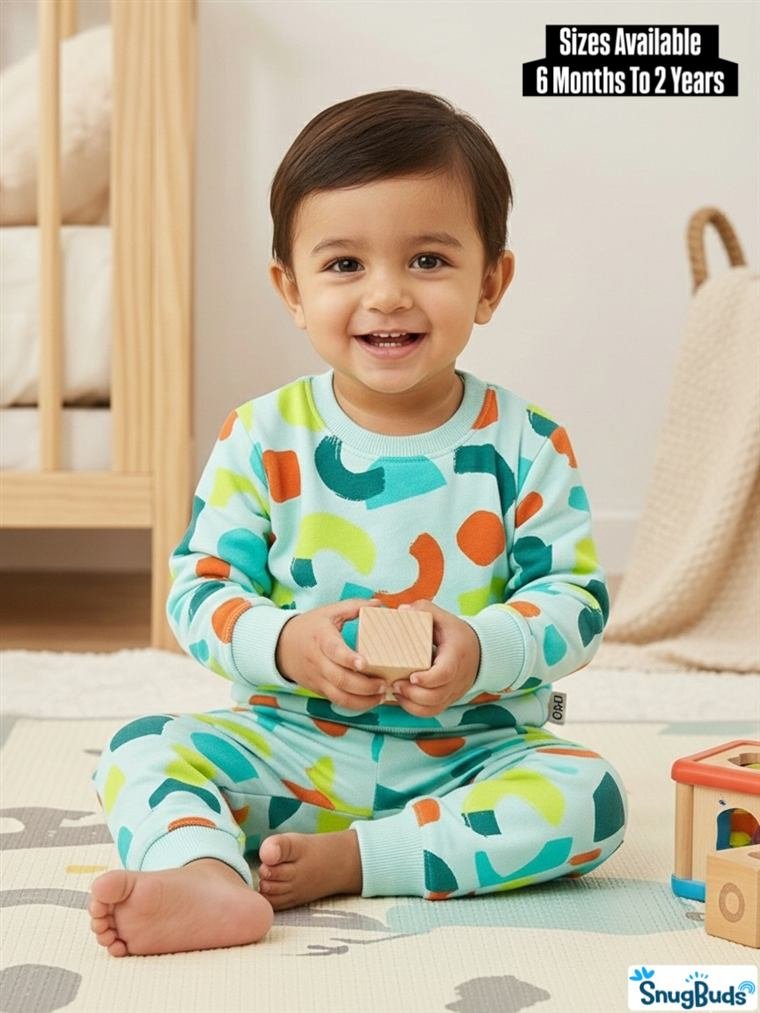 Baby printed co-ord set, sizes 6 months to 2 years